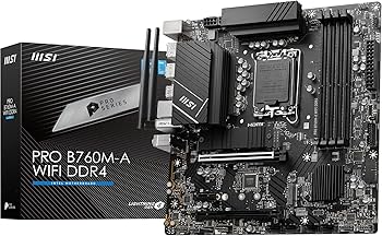 Amazon.com: MSI PRO B760M-A WiFi DDR4 mATX Motherboard, 4X DDR4